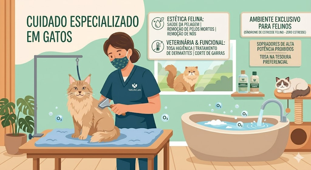 Banho e Tosa em Gatos